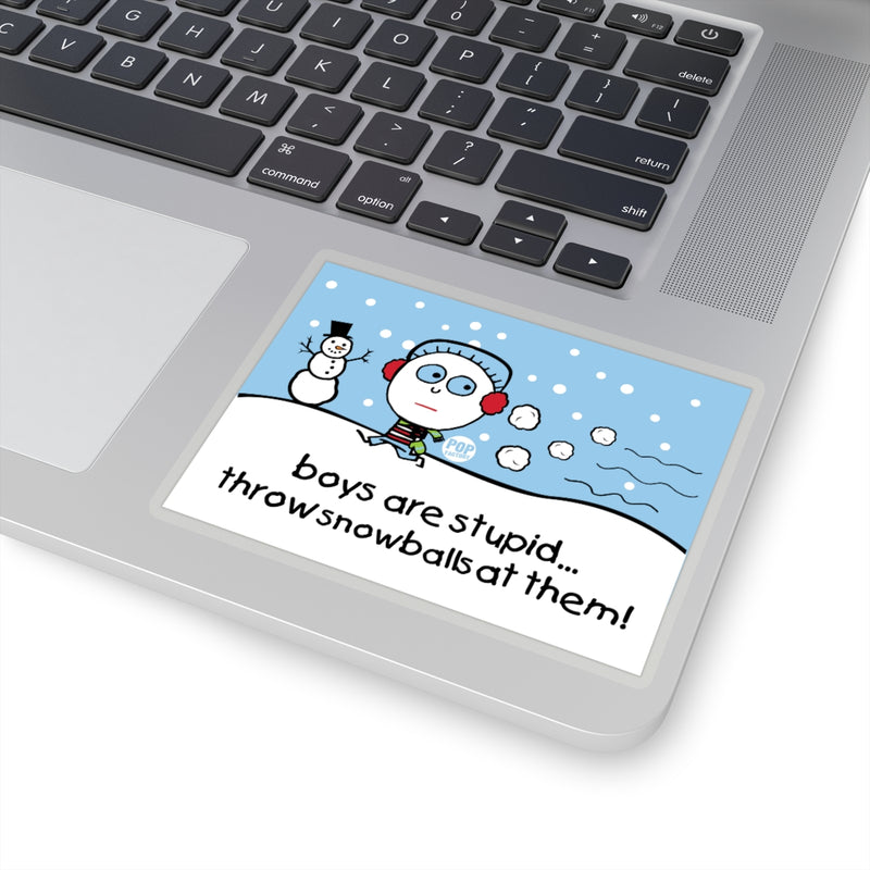 Load image into Gallery viewer, Boys Are Stupid Snowballs Sticker
