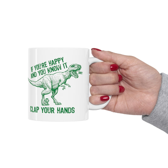 Clap Your Hands T Rex Mug