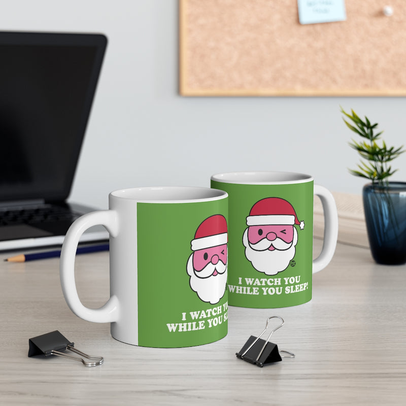 Load image into Gallery viewer, Santa Watch While You Sleep Mug
