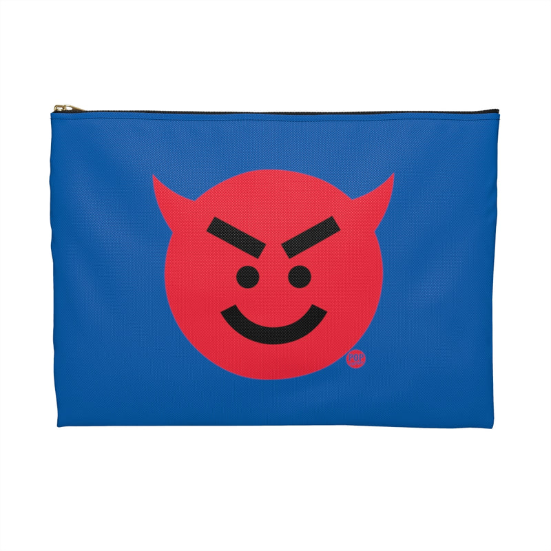 Load image into Gallery viewer, Devil Smiley Face Zip Pouch
