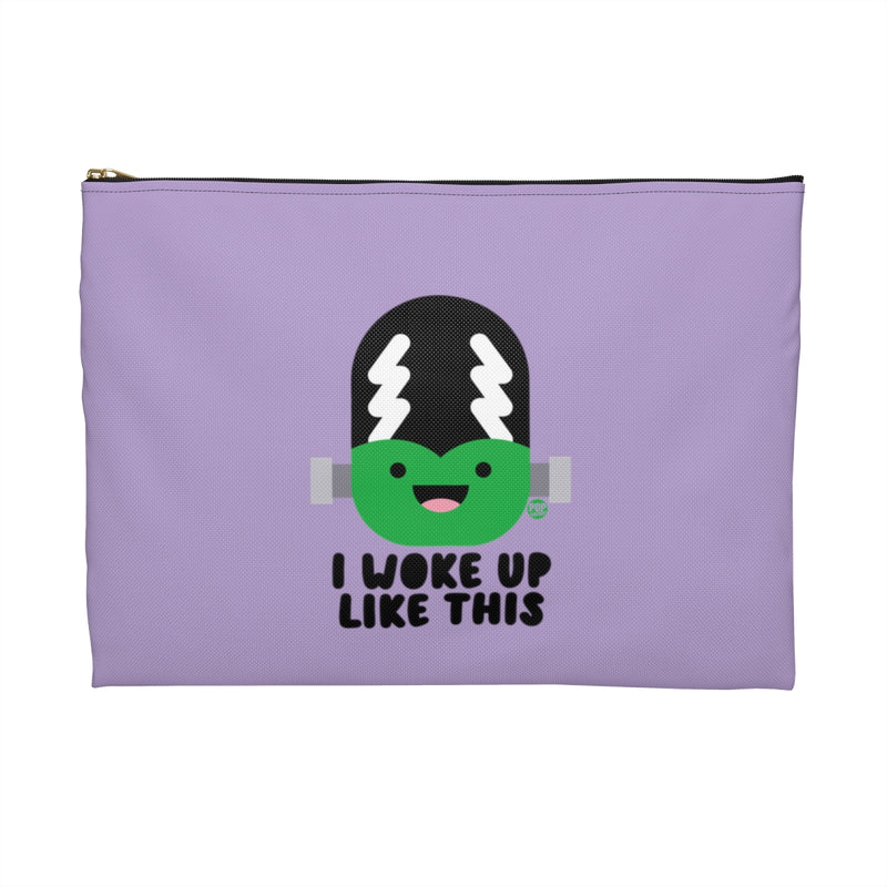Load image into Gallery viewer, I Woke Up Like This Bride Frankenstein Zip Pouch
