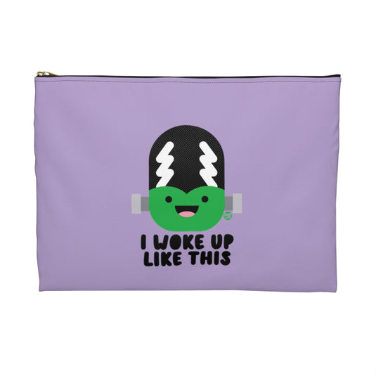 I Woke Up Like This Bride Frankenstein Zip Pouch