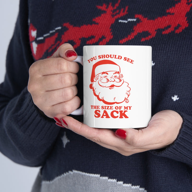 Load image into Gallery viewer, Santa Size Of My Sack Mug
