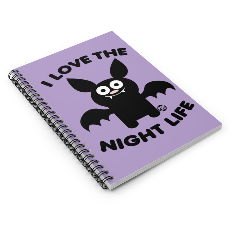 Load image into Gallery viewer, I Love Night Life Bat Notebook
