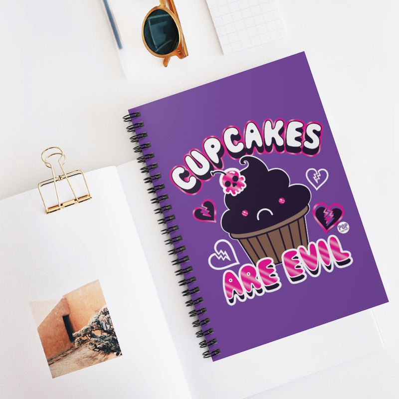 Load image into Gallery viewer, Cupcakes Are Evil Notebook
