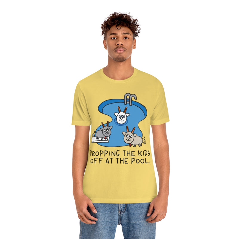 Load image into Gallery viewer, Dropping Kids Off At Pool Unisex Tee

