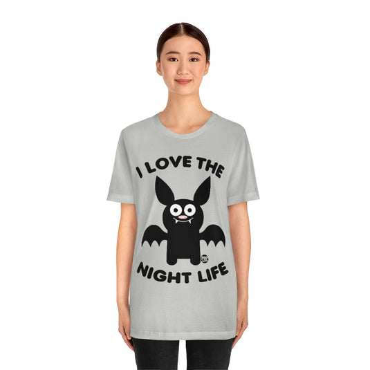 I Love Night Life Bat Unisex Tee