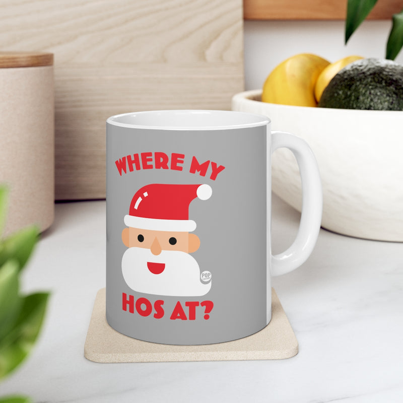 Load image into Gallery viewer, Santa Where My Hos At Mug
