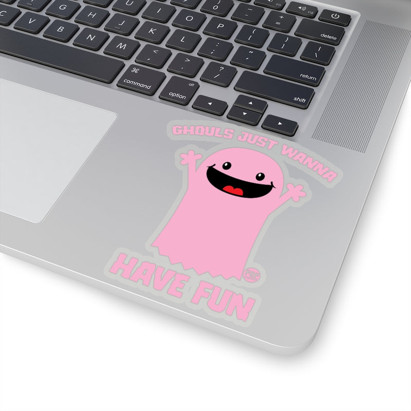 Load image into Gallery viewer, Ghouls Just Wanna Have Fun Ghost Sticker
