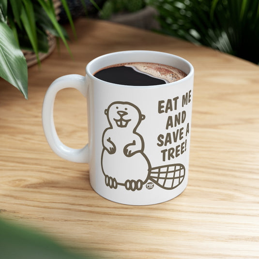 Eat Me Save Tree Beaver Mug