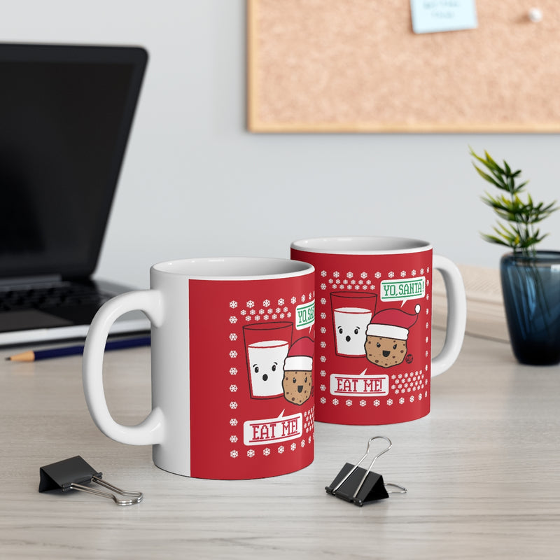 Load image into Gallery viewer, Yo Santa Eat Me Cookie Mug
