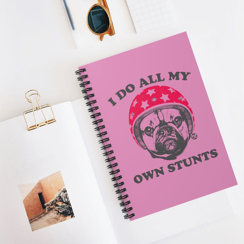 Load image into Gallery viewer, Do Own Stunts Pug Notebook
