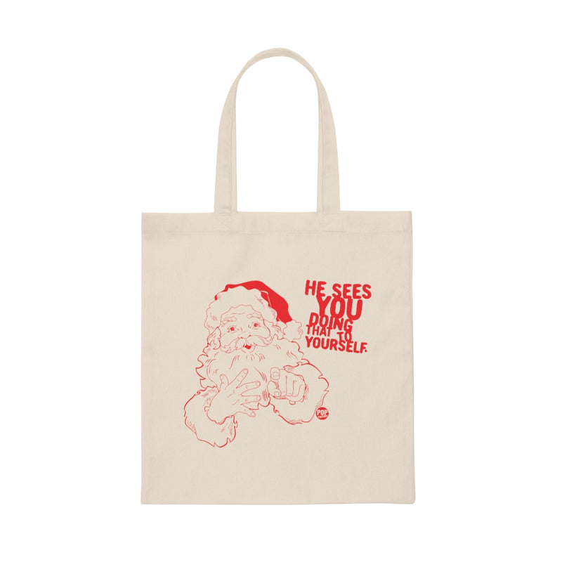 Load image into Gallery viewer, Santa Sees You Jerking Off Tote
