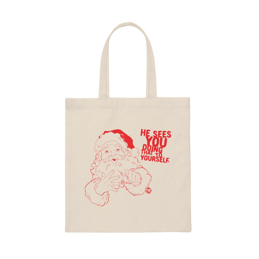 Santa Sees You Jerking Off Tote