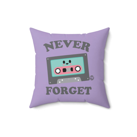 Never Forget Cassette Tape Pillow