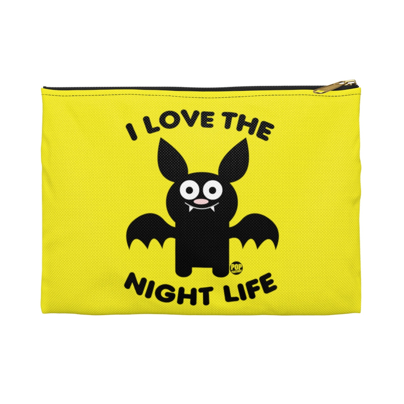 Load image into Gallery viewer, I Love Night Life Bat Zip Pouch
