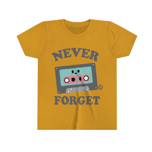 Never Forget Cassette Tape Youth Short Sleeve Tee