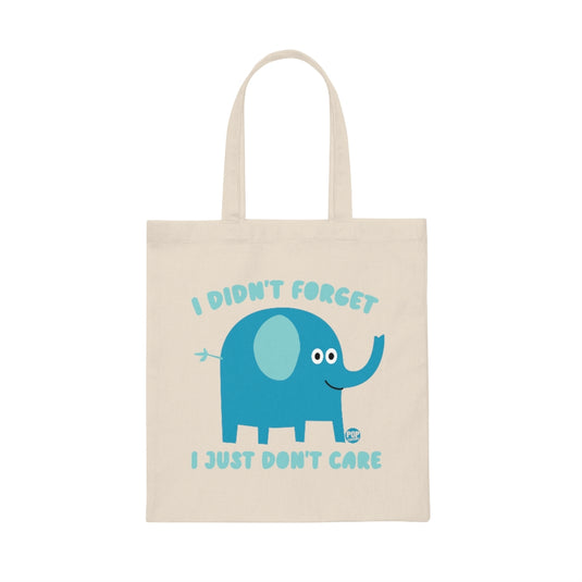 Don't Care Elephant Tote