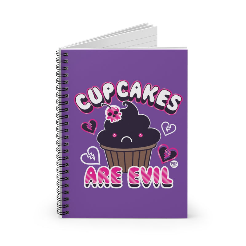 Load image into Gallery viewer, Cupcakes Are Evil Notebook
