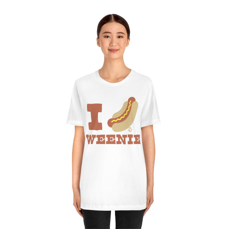 Load image into Gallery viewer, I Love Weenie Hot Dog Unisex Tee

