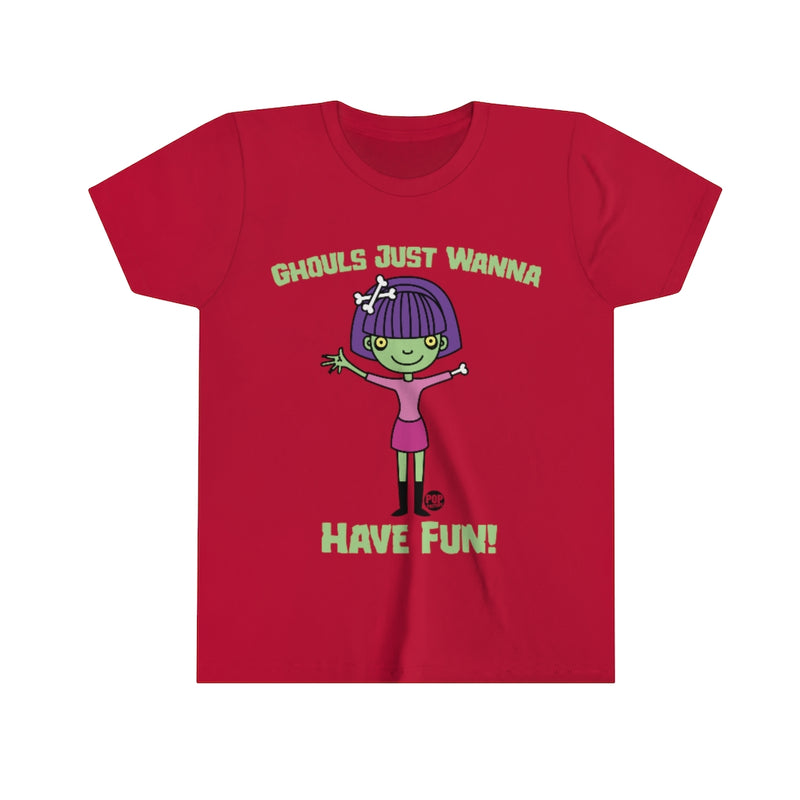 Load image into Gallery viewer, Ghouls Just Wanna Have Fun Youth Short Sleeve Tee
