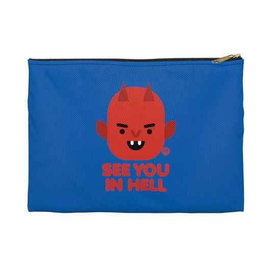 See You In Hell Devil Zip Pouch