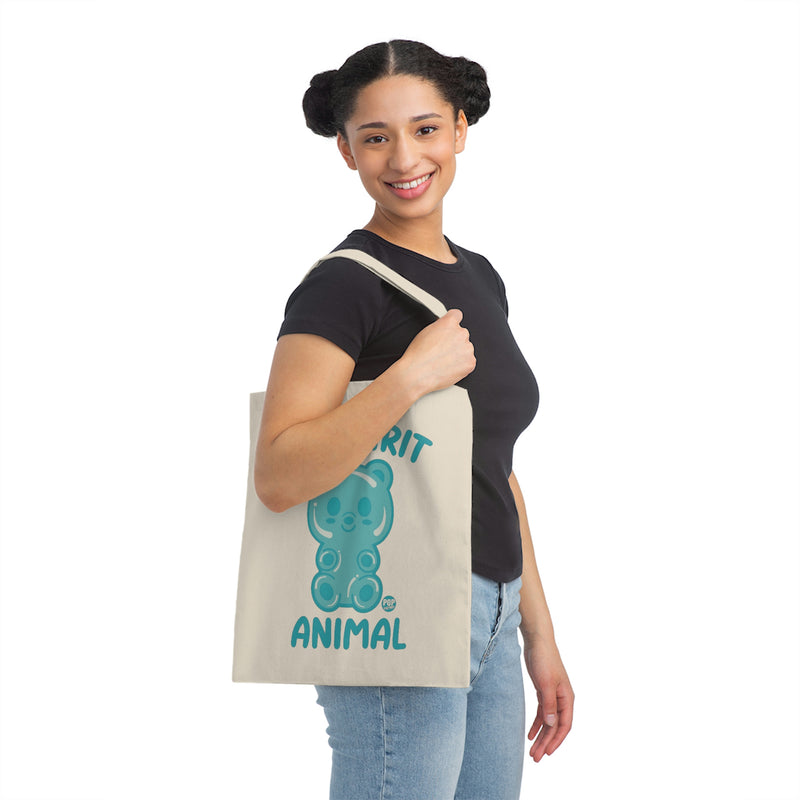 Load image into Gallery viewer, My Spirit Animal is a Gummy Bear Canvas Tote Bag
