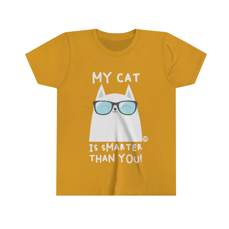 Load image into Gallery viewer, My Cat is Smarter Than You Youth Short Sleeve Tee
