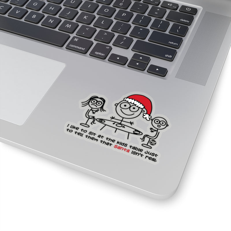 Load image into Gallery viewer, Sit At Kids Table Santa Sticker
