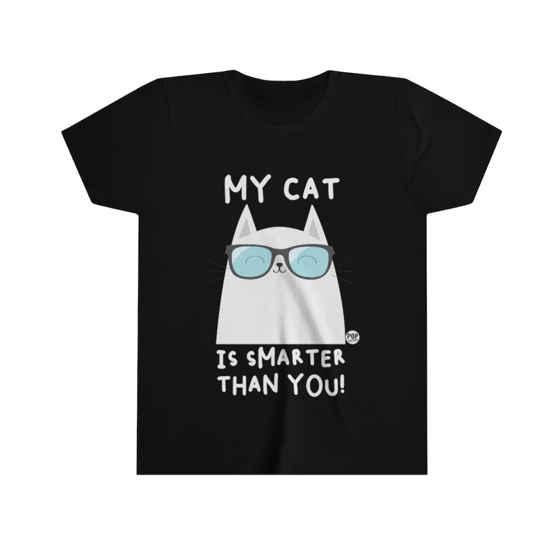 Load image into Gallery viewer, My Cat is Smarter Than You Youth Short Sleeve Tee

