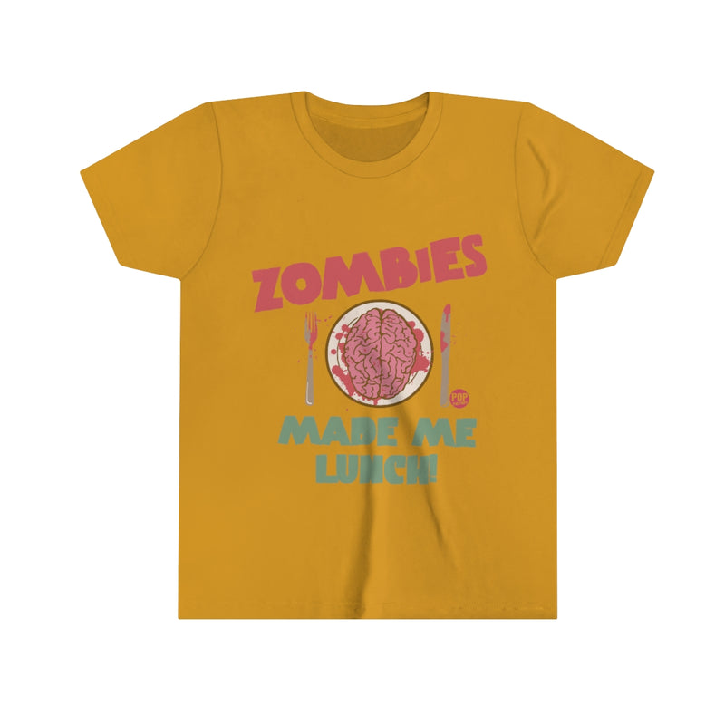 Load image into Gallery viewer, Zombies Made Lunch Youth Short Sleeve Tee
