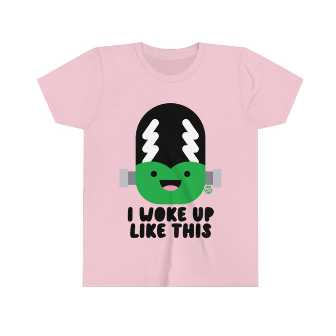 I Woke Up Like This Bride Frankenstein Youth Short Sleeve Tee