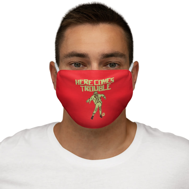 Load image into Gallery viewer, Here Comes Trouble Zombie Face Mask
