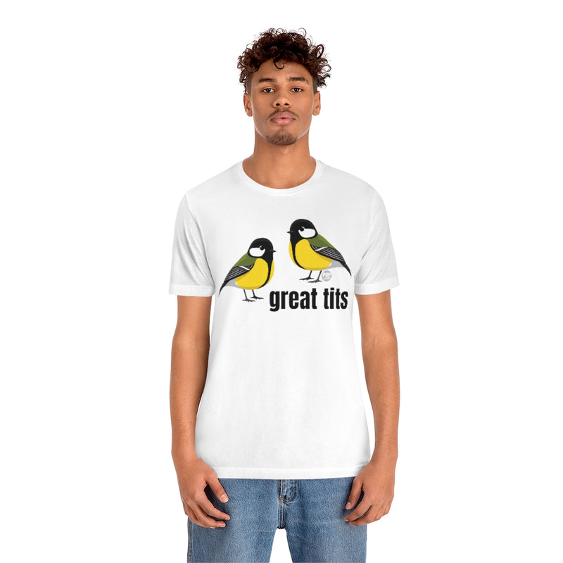 Load image into Gallery viewer, Great Tits Birds Unisex Tee

