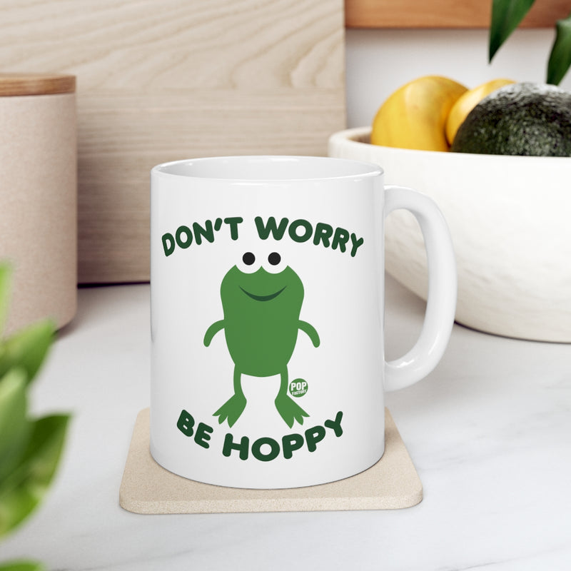 Load image into Gallery viewer, Don&#39;t Worry Be Hoppy Frog Mug
