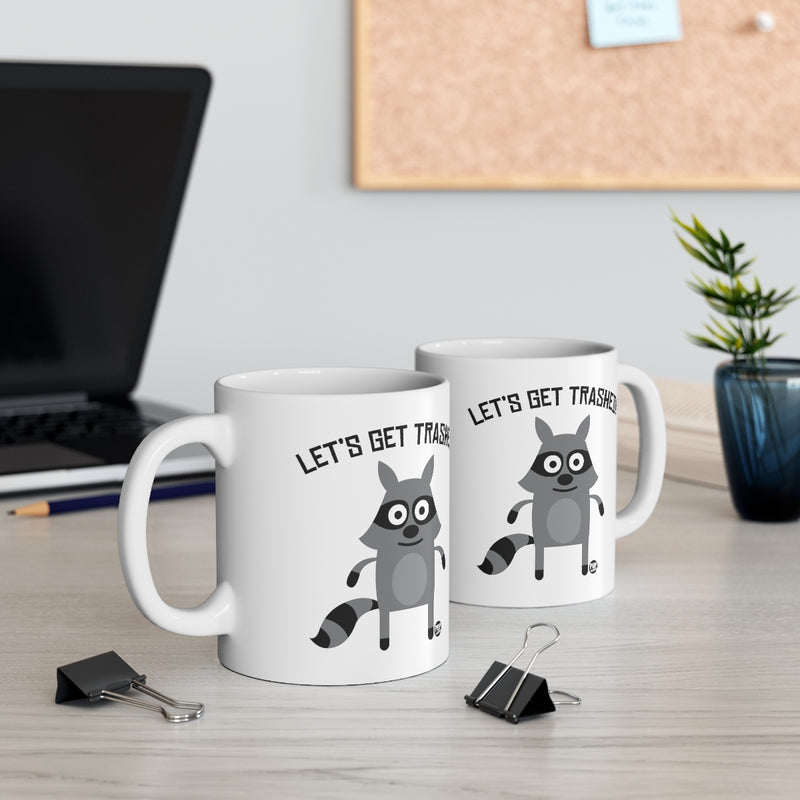 Load image into Gallery viewer, Let&#39;s Get Trashed Raccoon Mug
