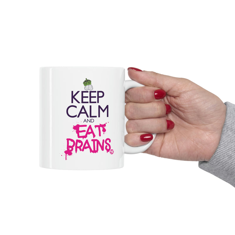 Load image into Gallery viewer, Keep Calm and Eat Brains Coffee Mug
