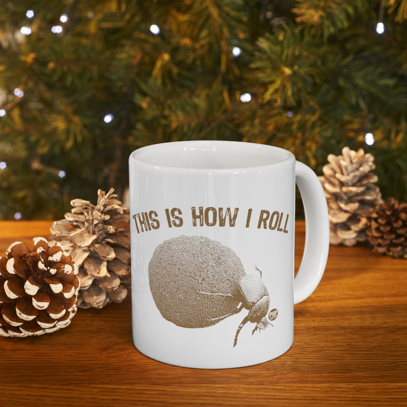 Load image into Gallery viewer, This How I Roll Dung Beetle Mug
