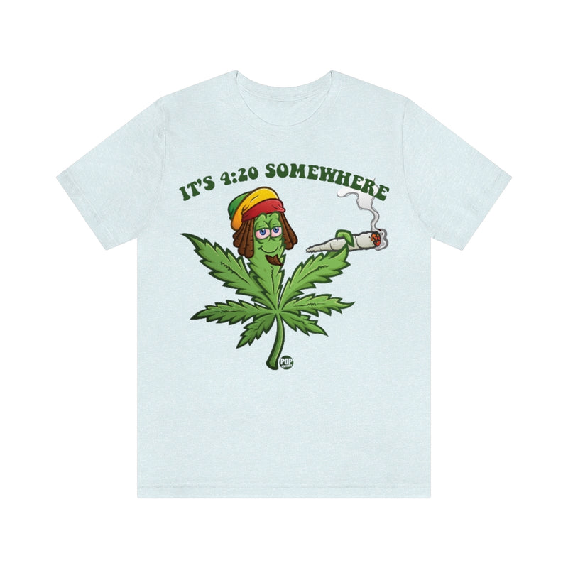 Load image into Gallery viewer, It&#39;s 420 Somewhere Pot Leaf Unisex Tee
