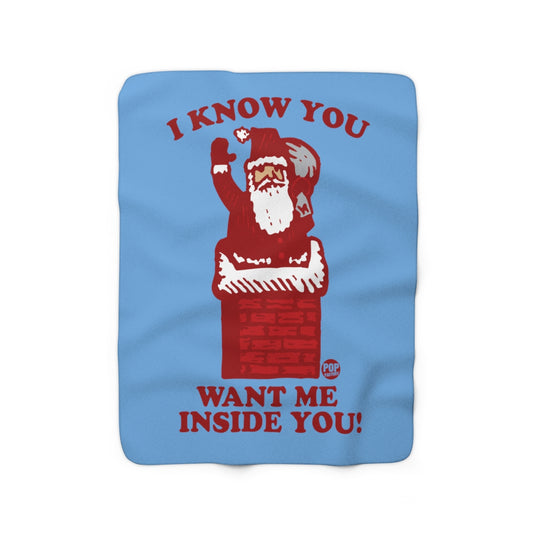 Santa Inside You Chimney Blanket