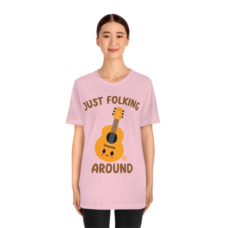 Load image into Gallery viewer, Just Folking Around Guitar Unisex Tee

