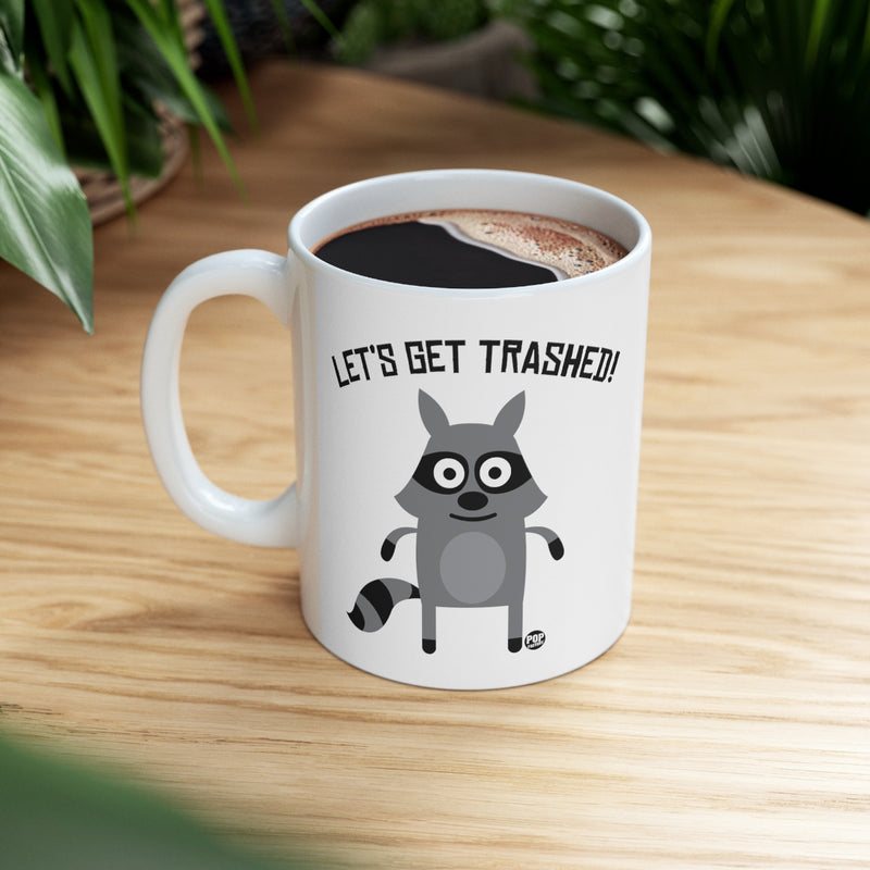 Load image into Gallery viewer, Let&#39;s Get Trashed Raccoon Mug
