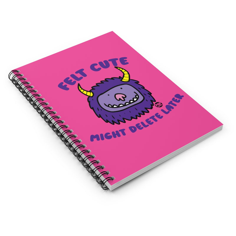 Load image into Gallery viewer, Felt Cute Might Delete Later Monster Notebook
