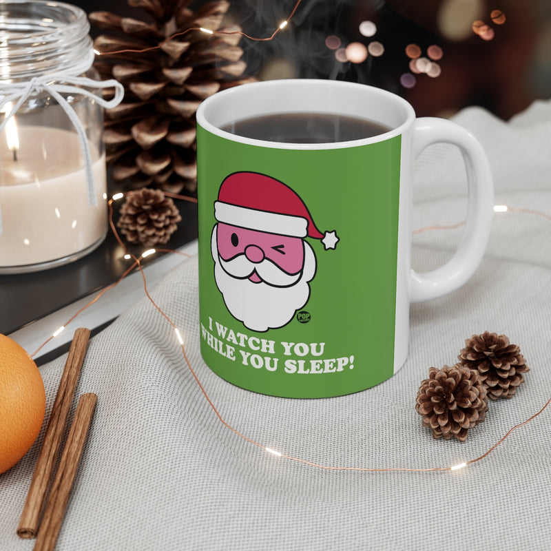 Load image into Gallery viewer, Santa Watch While You Sleep Mug
