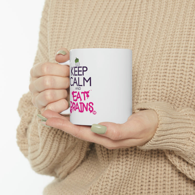 Load image into Gallery viewer, Keep Calm and Eat Brains Coffee Mug
