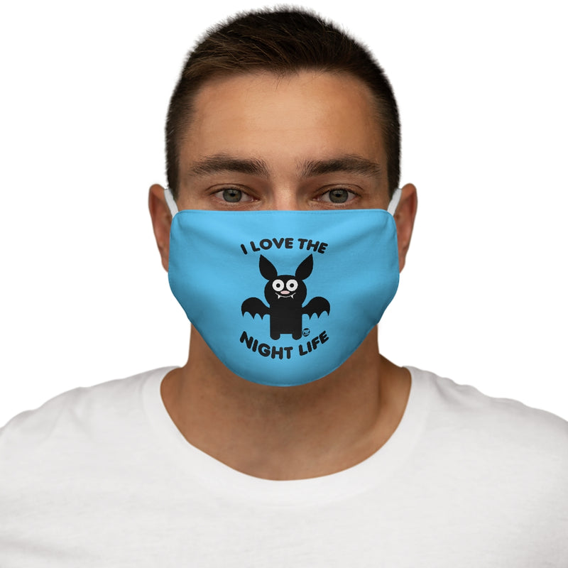 Load image into Gallery viewer, I Love Night Life Bat Face Mask
