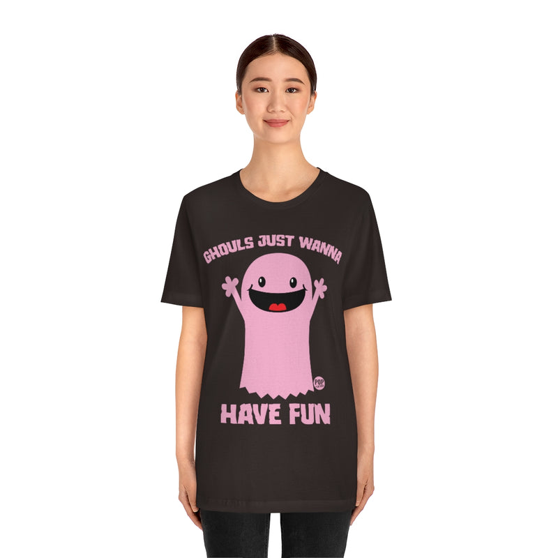 Load image into Gallery viewer, Ghouls Just Wanna Have Fun Ghost Unisex Tee
