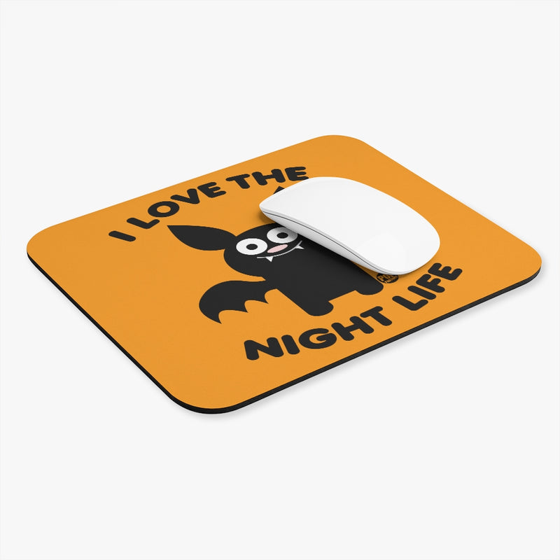 Load image into Gallery viewer, I Love Night Life Bat Mouse Pad

