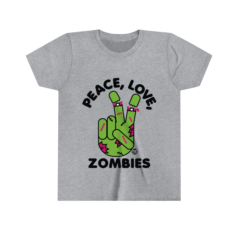 Load image into Gallery viewer, Peace Love Zombies Youth Short Sleeve Tee
