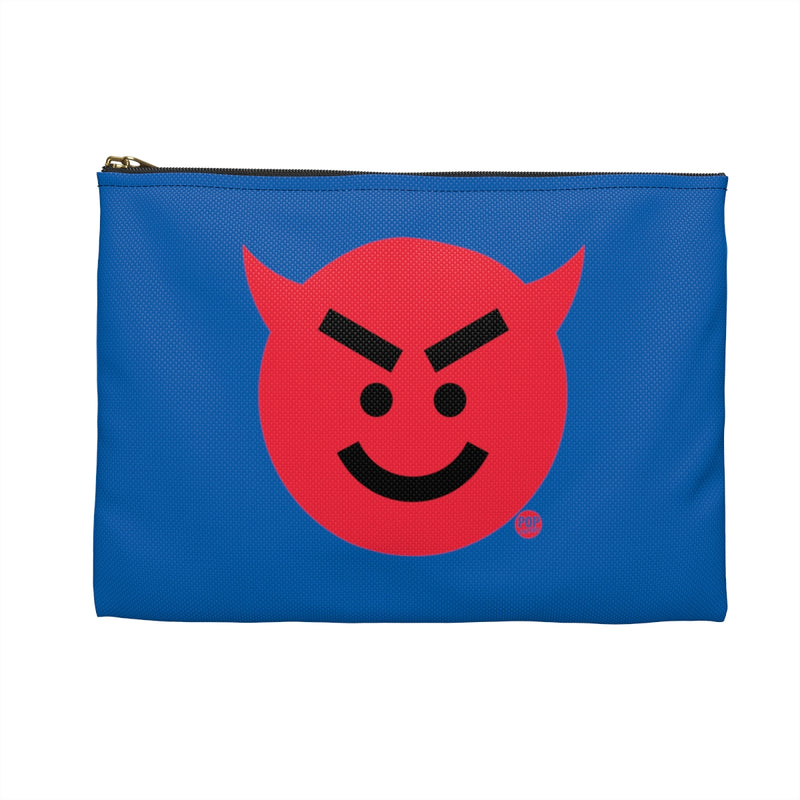 Load image into Gallery viewer, Devil Smiley Face Zip Pouch
